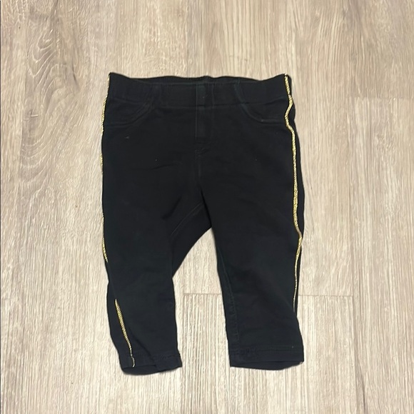Kids Black Leggings with Gold Accents - Picture 1 of 1